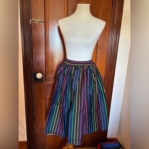 Collectif Rainbow Stripe Skirt